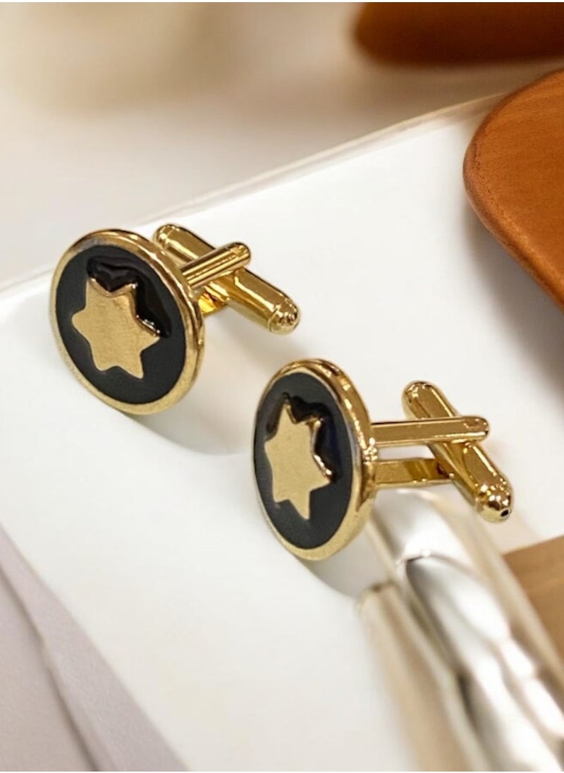 JewelleryClub - Elegant & High Quality Gold Plated Cufflinks For Men - Image 1