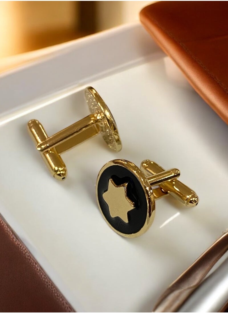 JewelleryClub - Elegant & High Quality Gold Plated Cufflinks For Men - Image 1