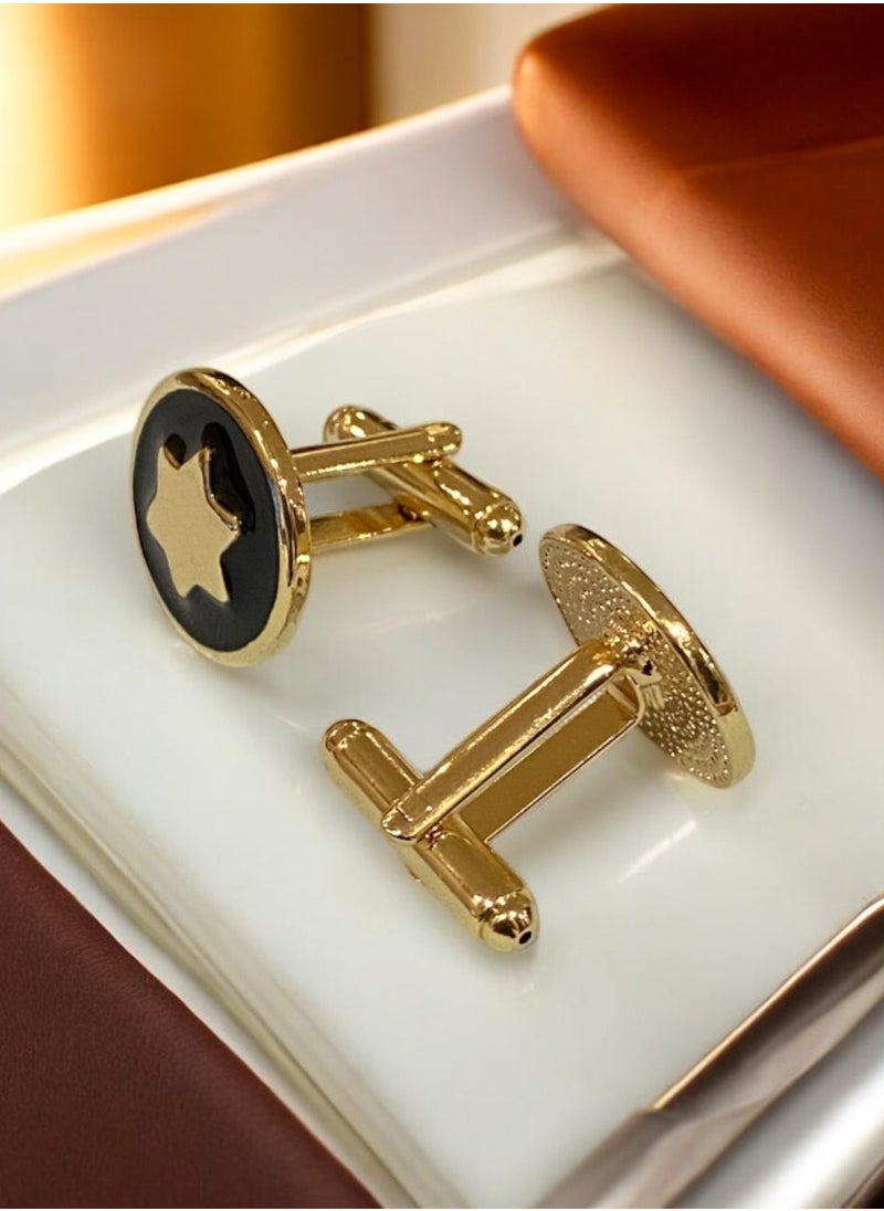 JewelleryClub - Elegant & High Quality Gold Plated Cufflinks For Men - Image 1