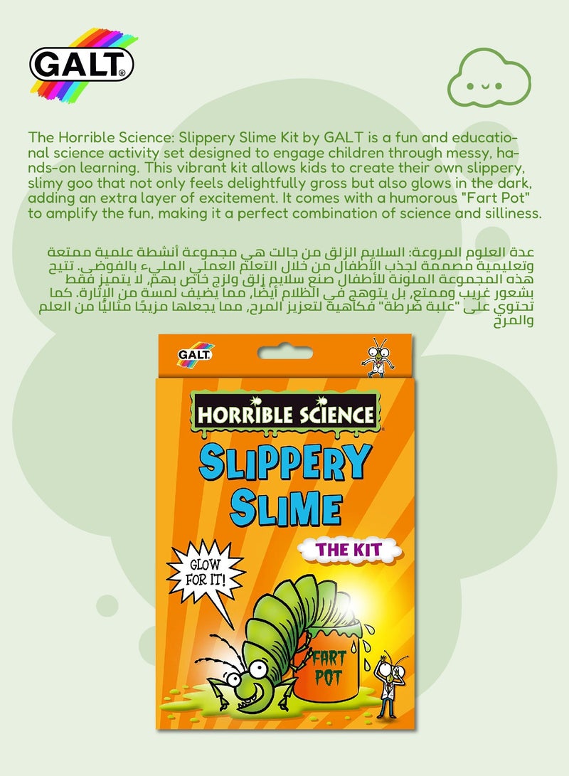 Galt Toys Slippery Slime Kit | Make-Your-Own Slime & Glow Worm Mould | Fun Science Activity for Kids | Glow-in-the-Dark Slime | Ages 5+ | 13.99 x 6.5 x 21.48 cm | 3 Pcs Included - Image 4