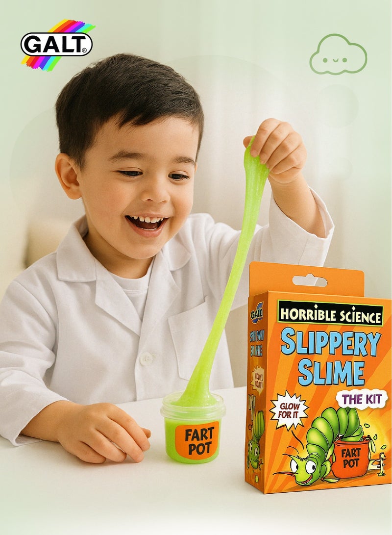 Galt Toys Slippery Slime Kit | Make-Your-Own Slime & Glow Worm Mould | Fun Science Activity for Kids | Glow-in-the-Dark Slime | Ages 5+ | 13.99 x 6.5 x 21.48 cm | 3 Pcs Included - Image 2