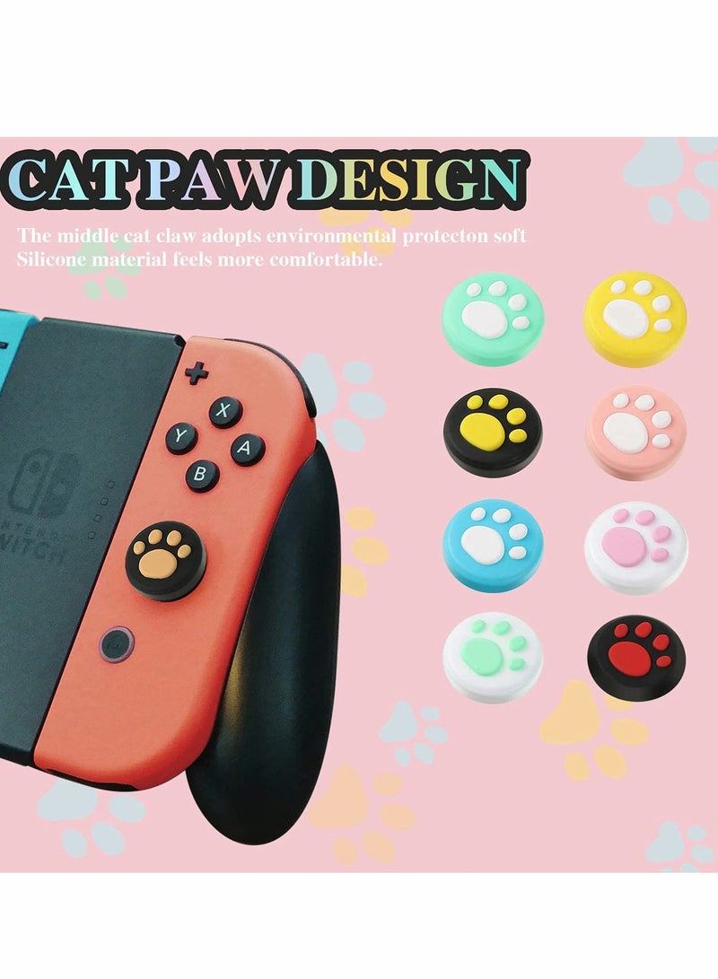 Thumb Grip Caps 28 Pieces Replacement Cat Claw Analog Stick Cover Soft Silicone Cover for Nintendo Switch Joy-Con Controller - Image 5