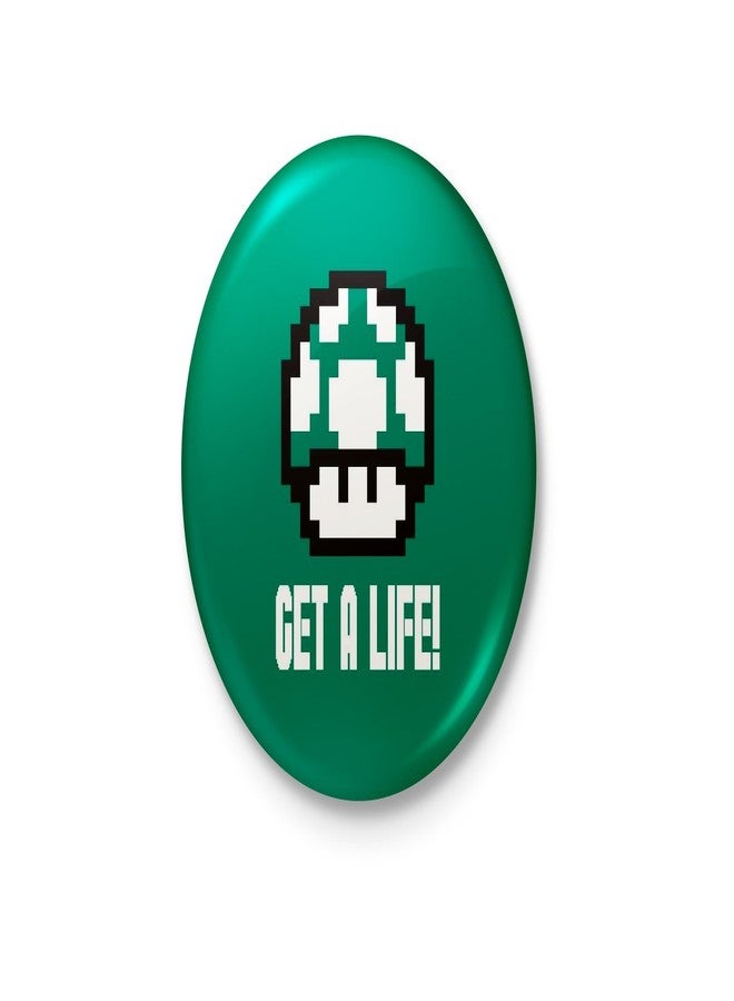 Get A Life Mario - Mushroom Minimalist Badge