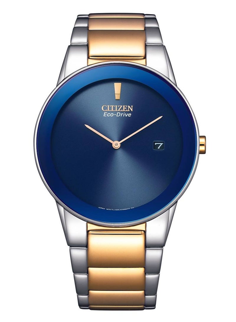 CITIZEN Eco-Drive Blue Dial Two-Tone Stainless Steel Men's Watch AU1064-85L