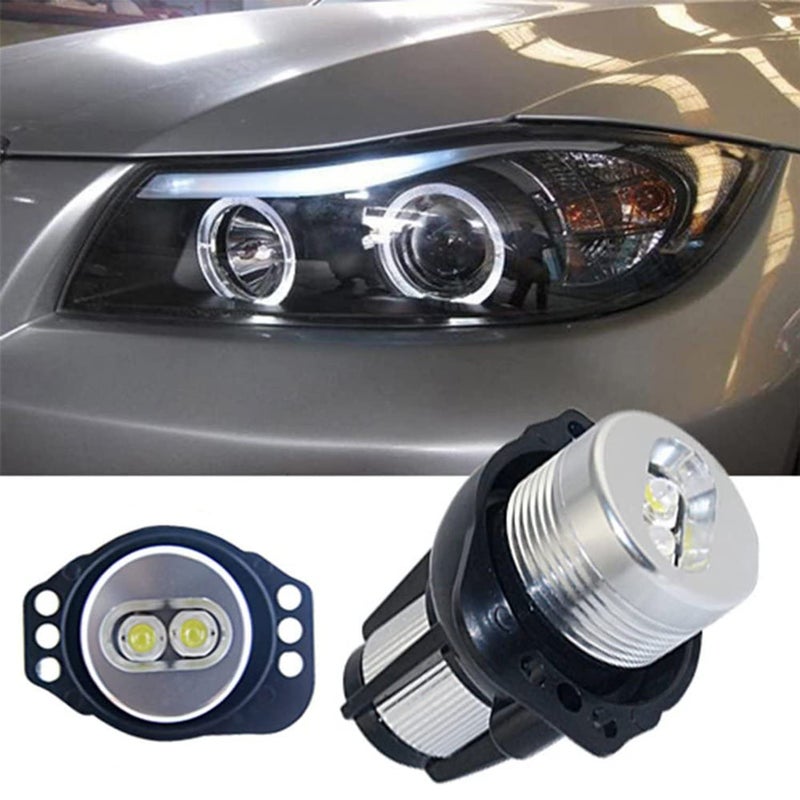 Generic Ricoy For E90 E91 2005-2008 3 Series CREE 6W Angel Eyes LED Halo Ring Marker Light 6000K(Pack of 2)  - Image 1