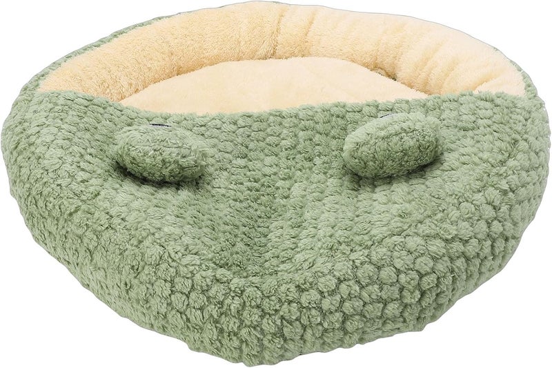 Cat Cave Bed, Decor Plush Cozy Cat House, Cute Bed Small Dog Pet Sleeping Bag with Hooded Cover, Ideal for Puppy & Kitten (Green 50cm / 19.7in(M) - Image 2