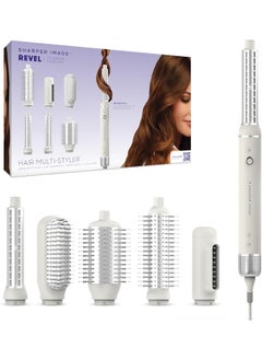 Sharper Image Revel Airflow Styler 6in1 Hair Wrap Styling Tool Curling Iron Wand Detangler  Ionic Hair Dryer Volumizing  Smoothing Hot Air Brush StraightCurly Hair Products Beach Wave Curl