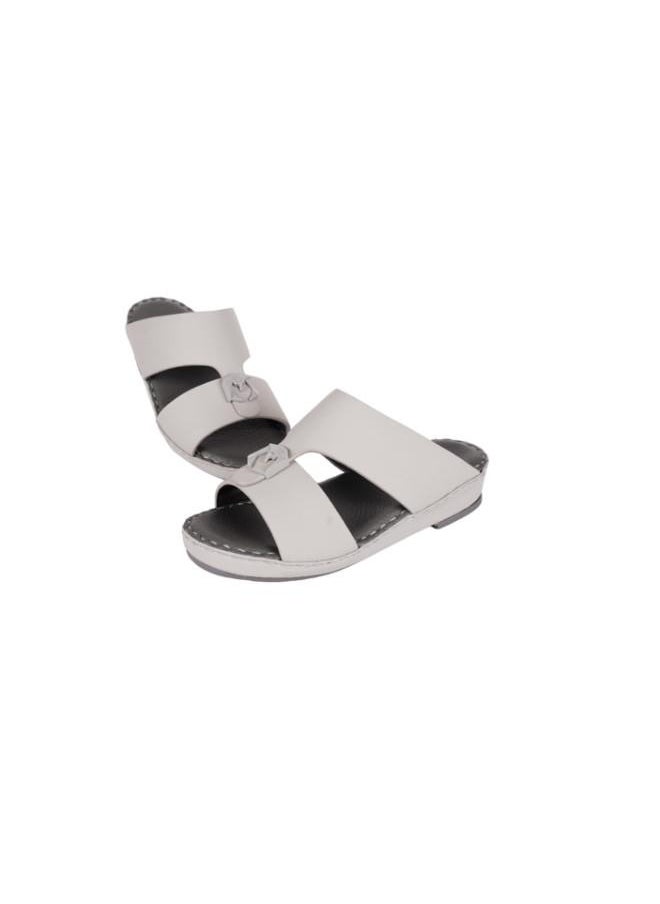 barjeel uno 008-3589  Barjeel Uno Boys Arabic Sandals BC-2025 Light Grey  - Image 3