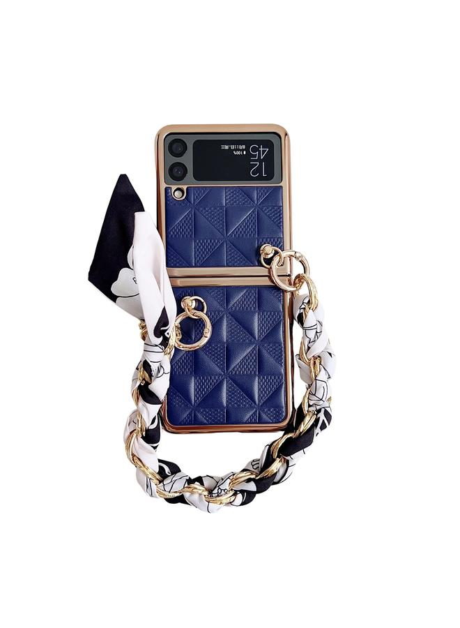 erorex Case For Samsung Galaxy Z Flip3 Checkered Scarf Bracelet Phone Case - Image 1