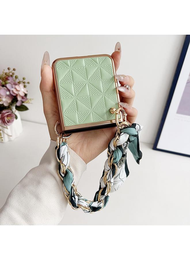 erorex Case For Samsung Galaxy Z Flip3 Checkered Scarf Bracelet Phone Case - Image 2