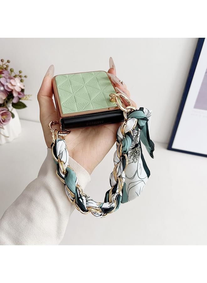 erorex Case For Samsung Galaxy Z Flip3 Checkered Scarf Bracelet Phone Case - Image 3