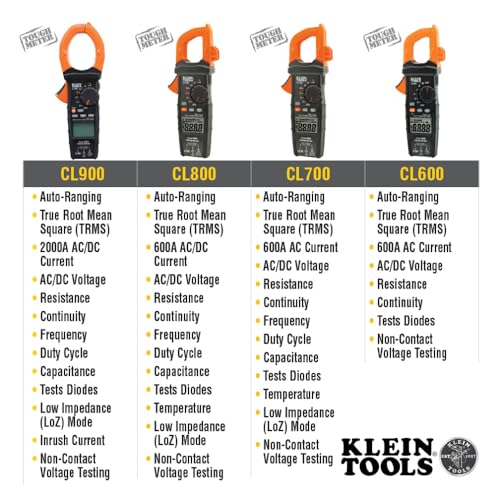 Klein Tools مقياس كلين للأدوات CL320 الرقمي، مقياس مشبك HVAC AC بتغيير تلقائي 400A، جهد AC/DC، TRMS، ميكرو أمبير DC، مقاومة، تردد، NCVT، درجة الحرارة، المزيد - Image 3