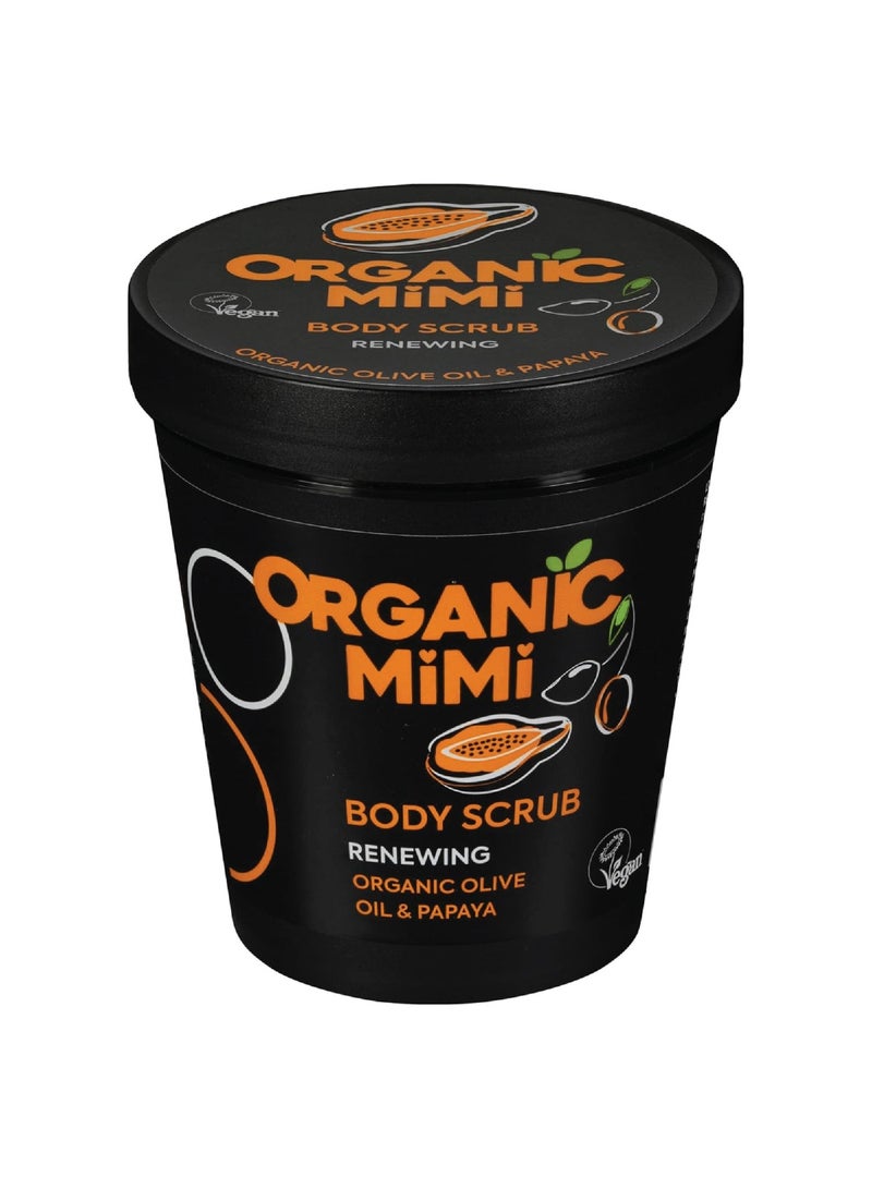 Organic Mimi Renewing Olive & Papaya Body Scrub 250g - Image 1