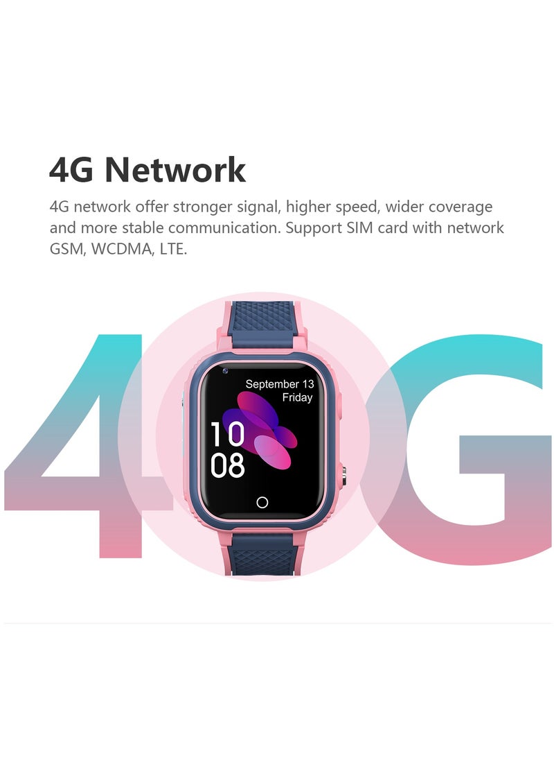 Generic - LT21 4G Smart Watch Kids GPS WIFI Video Call SOS IP67 Waterproof Child Smartwatch Camera Monitor Tracker Location Phone Watch(Black) - Image 1