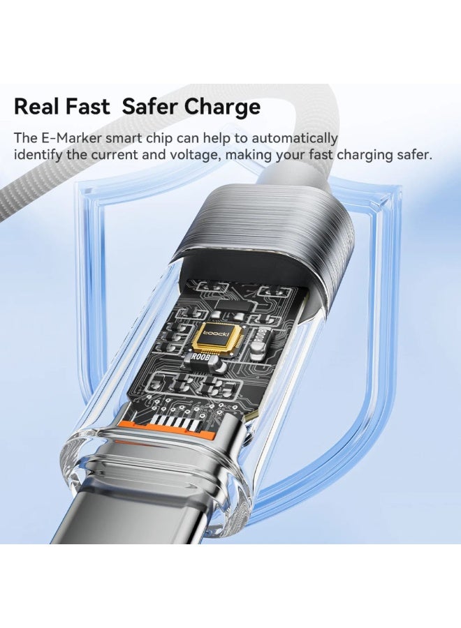 Toocki  High Quality digital display Type C to type C Fast Charging Cable PD 60w for iPhone samsang & android fast charging cable - Image 2