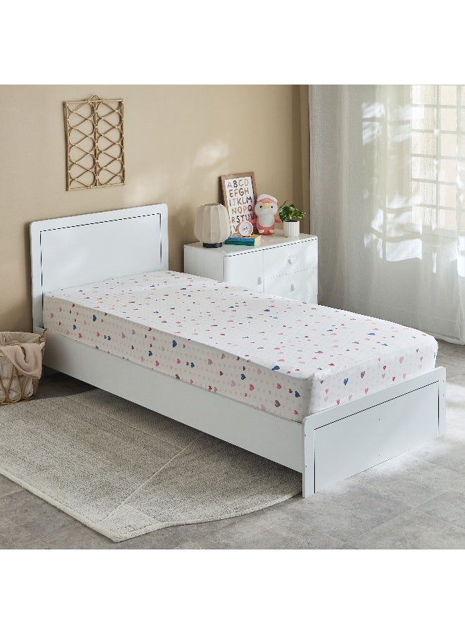 Home Box Ivy Slumber Garden Single Cotton Fitted Sheet - 90x200+25 cm - Image 2