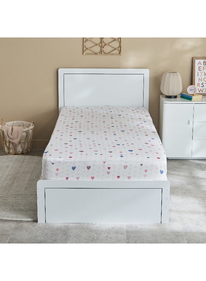 Home Box Ivy Slumber Garden Single Cotton Fitted Sheet - 90x200+25 cm - Image 3