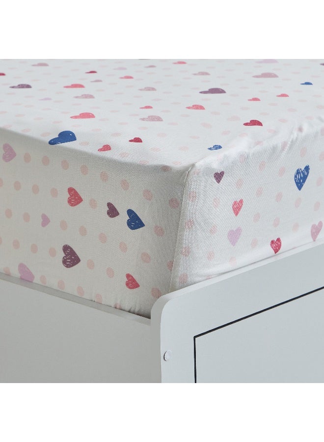 Home Box Ivy Slumber Garden Single Cotton Fitted Sheet - 90x200+25 cm - Image 4