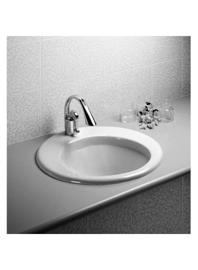 DANUBE HOME Is - Oval Countertop Wash Basin 61X53 White G080001 - Image 1