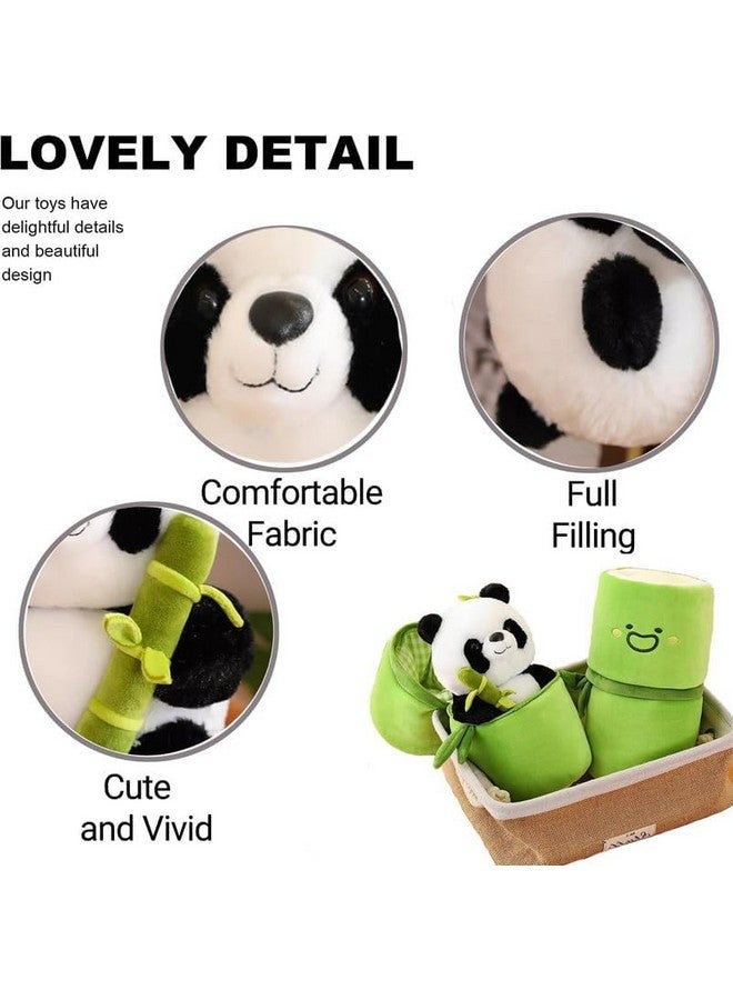 VAISHNO Vaishno Cute Funky Plushie Soft Toy Bamboo Tube Panda Stuffed Animal Panda Toys, Stuffed Animals Toy (9 Inch) - Image 4