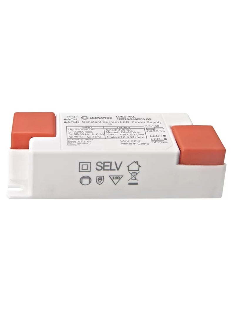 LEDVANCE Ledvance 12W 300mA Constant Current LED Driver VAL Series SELV Flicker-Free Compact IP20 - Image 1