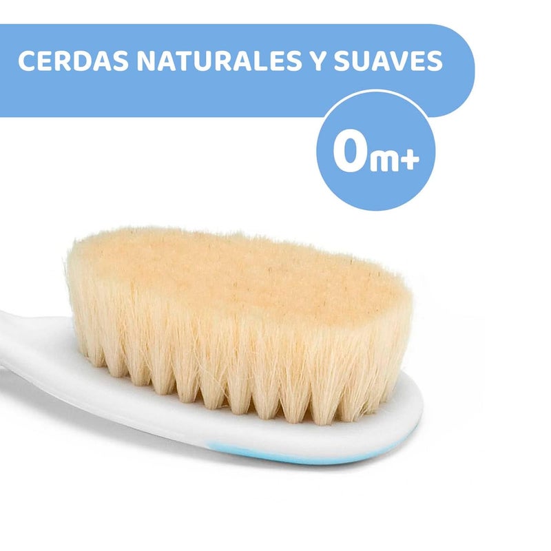 Chicco مجموعة فرشاة ومشط شيكو - أزرق فاتح، 2 قطعة - Image 3
