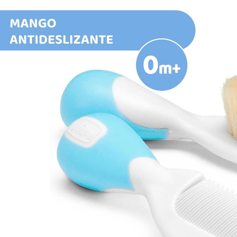 Chicco مجموعة فرشاة ومشط شيكو - أزرق فاتح، 2 قطعة - Image 5