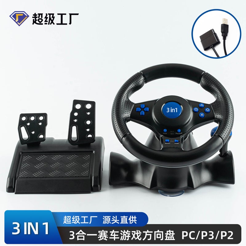 Racing game steering wheel handle switch/xbox/PS4/PS2/PS3/PC racing steering wheel handle black - Image 2