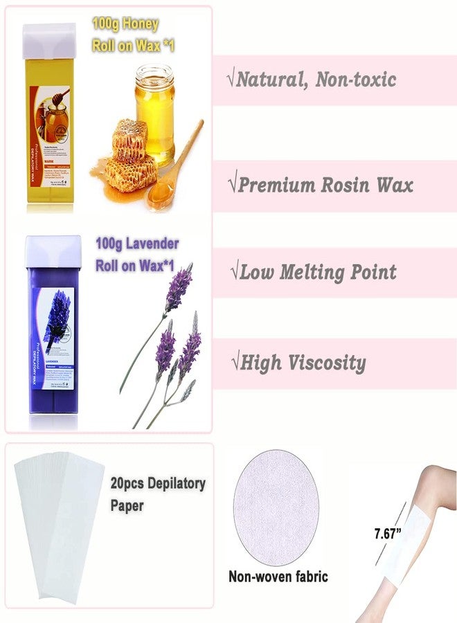 Nynelly Wax Warmer Kit for Hair Removal, Double Depilatory Wax Heater with Heater Base for Hair leg, Armpit, Bikini - Image 3