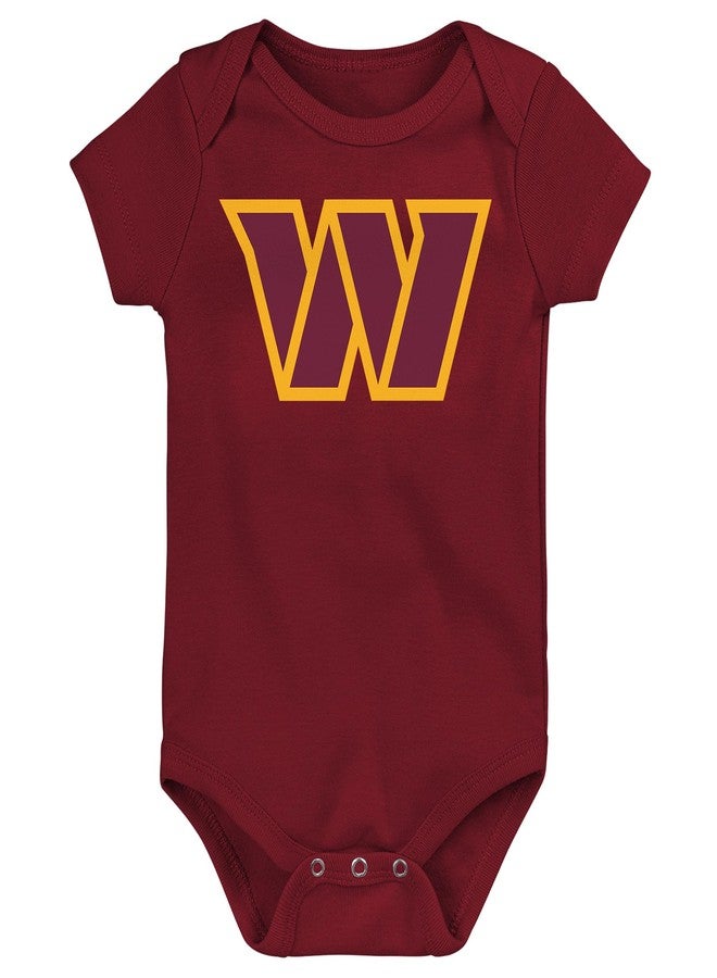 Outerstuff Newborn Washington Commanders Little Tike 3-Piece Bodysuit Set - Image 3