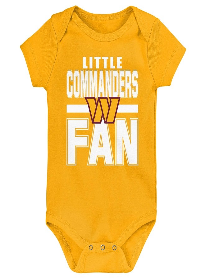 Outerstuff Newborn Washington Commanders Little Tike 3-Piece Bodysuit Set - Image 2