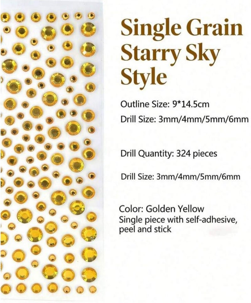 2 sheets of self-adhesive rhinestones for the face for makeup festivals, stick to pearl hair jewelry, pearl rhinestone stickers for the face, hair, eyes, makeup, and nails - Image 2