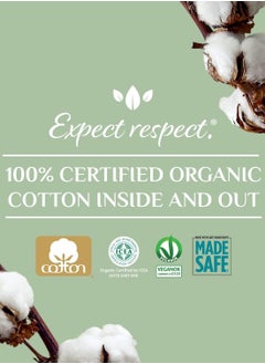 ORGANYC Organyc 100% Certified Organic Cotton Feminine Pads, Moderate Flow, 10 Count  - Image 3