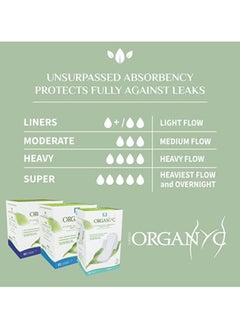 ORGANYC Organyc 100% Certified Organic Cotton Feminine Pads, Moderate Flow, 10 Count  - Image 5