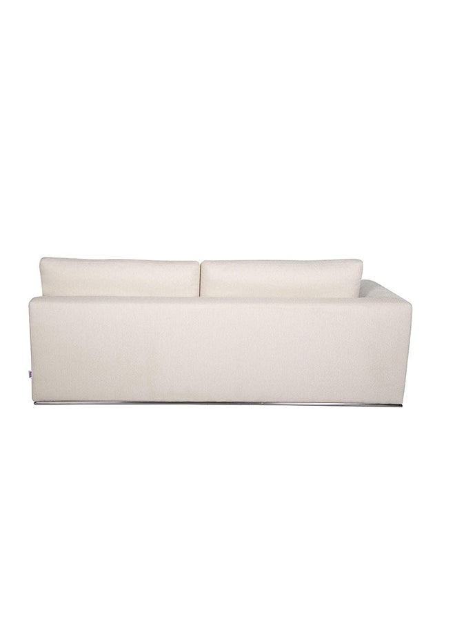 DANUBE HOME Paddington 2 Seater Left Arm Fabric Modular Sofa Modern Design Two Seat Sofas Comfortable Living Room Furniture L 221 x W 103 x H 66 cm Ivory  - Image 5