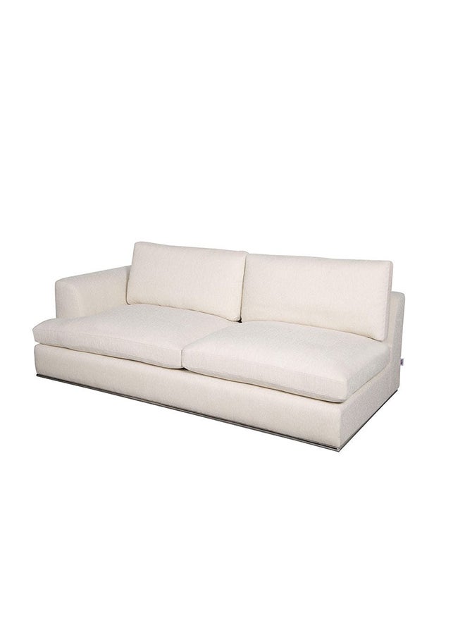 DANUBE HOME Paddington 2 Seater Left Arm Fabric Modular Sofa Modern Design Two Seat Sofas Comfortable Living Room Furniture L 221 x W 103 x H 66 cm Ivory  - Image 3