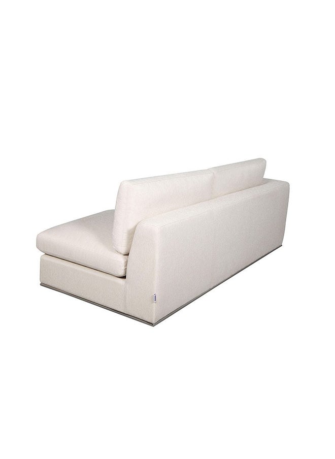 DANUBE HOME Paddington 2 Seater Left Arm Fabric Modular Sofa Modern Design Two Seat Sofas Comfortable Living Room Furniture L 221 x W 103 x H 66 cm Ivory  - Image 4