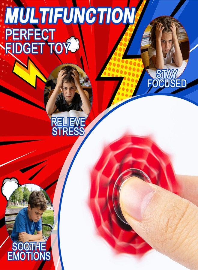 CAMDUCK 24 Pcs Spider Party Favors Spider Web Fidget Spinners Bulk Mini Fidget Toys for Goodie Bag Stuffers Kids Birthday Gifts Classroom Rewards - Image 3
