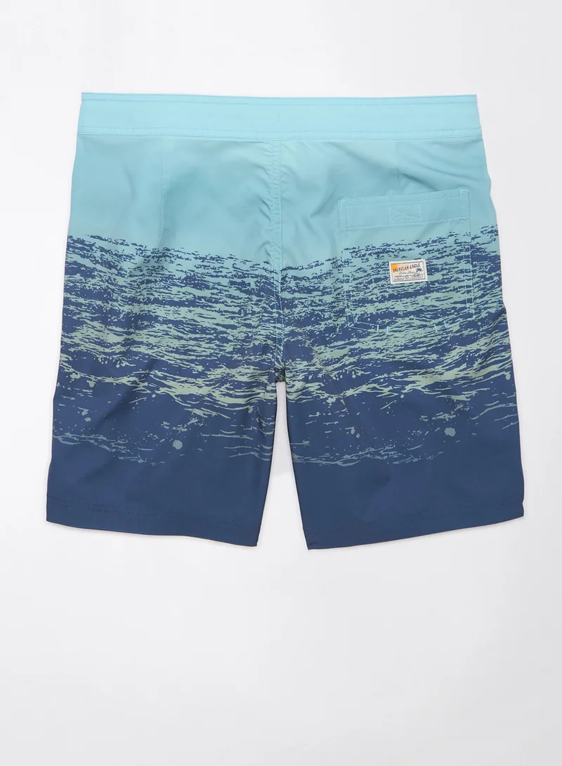 American Eagle Printed Ombre Flex 8" Classic Board Drawstring Shorts