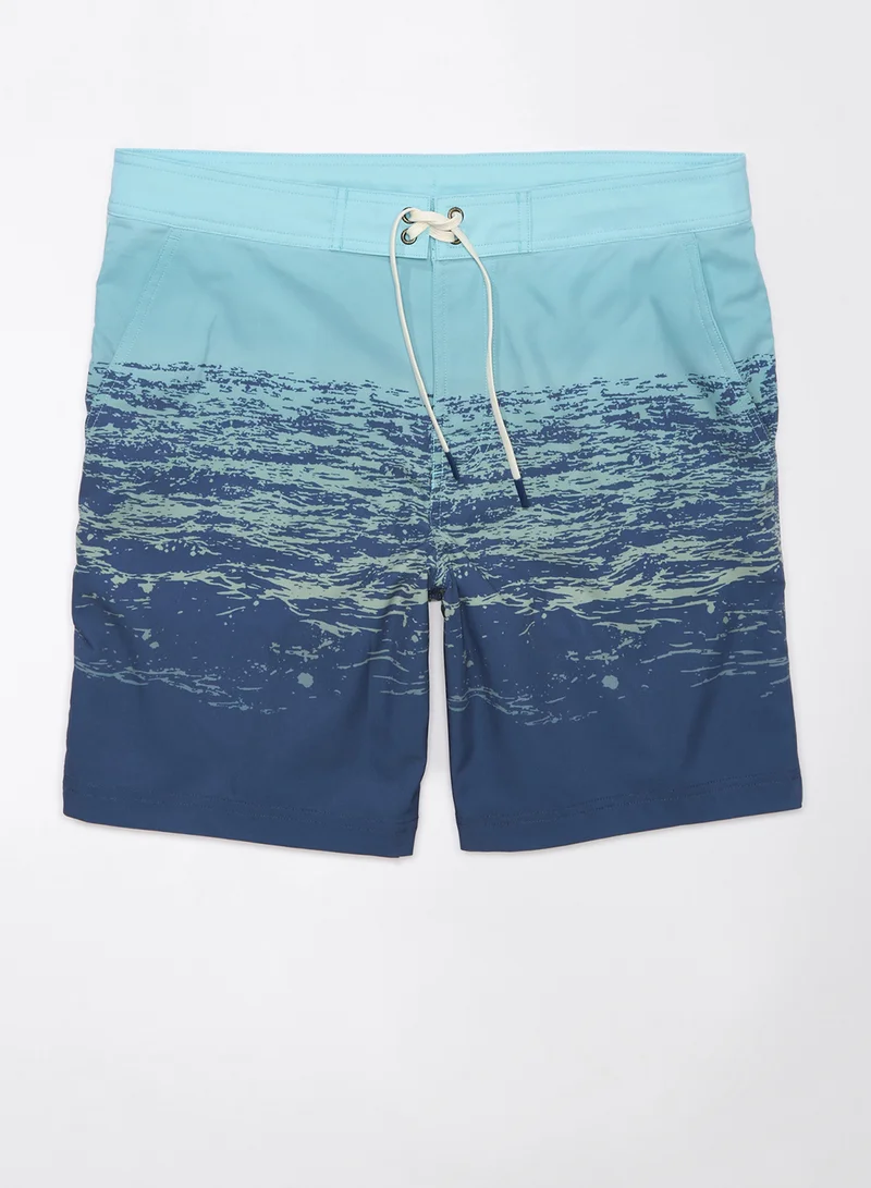 American Eagle Printed Ombre Flex 8" Classic Board Drawstring Shorts