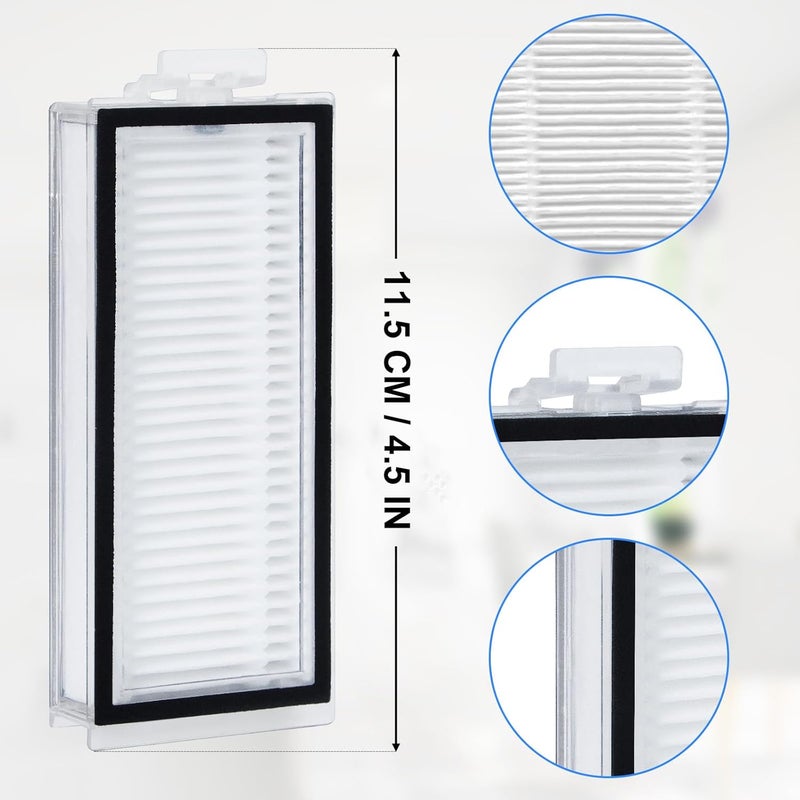 Washable and Reusable White HEPA Filter Compatible with Roborock Q5/Q7/Q8 Series and T8 Robot Vacuums 6PCS - Image 4