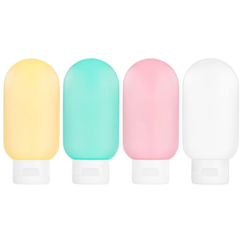CRAFTISAN TSA Approved Travel Bottles Set for Toiletries Travel Size Containers Kit 4 Pack Portable Leak Proof Refillable Squeeze Cosmetic Airplane Essential Shampoo Hair Conditioner Body Lotion Bath Shower Gel - Image 1