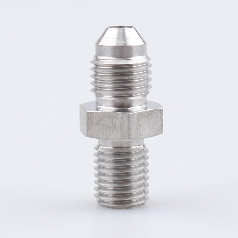 AC PERFORMANCE Male M10 x 1.25 Metric Thread to -4 AN Flare Adapter Stainless Steel - Image 4