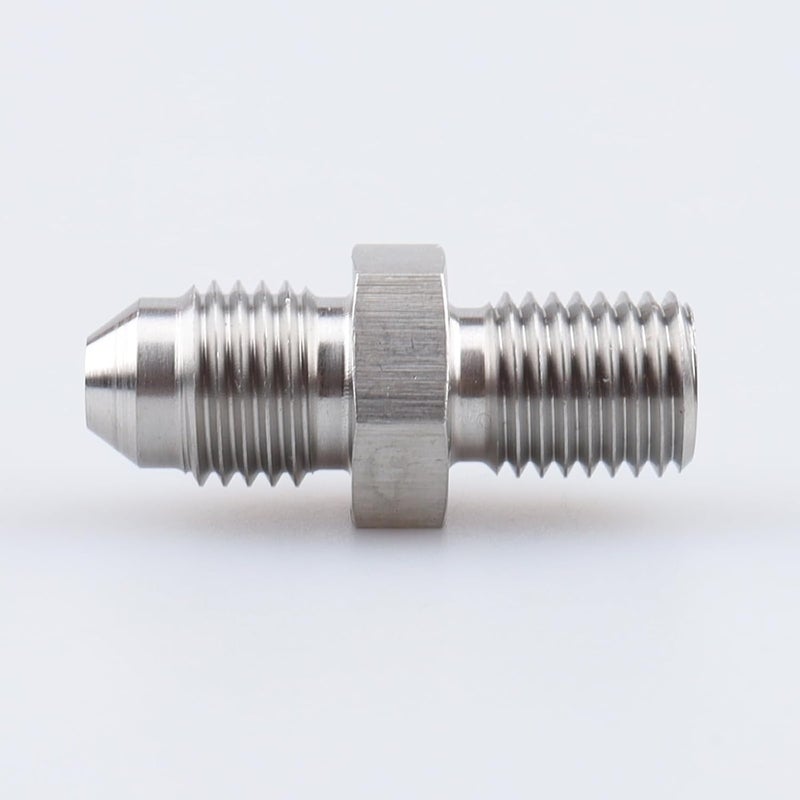 AC PERFORMANCE Male M10 x 1.25 Metric Thread to -4 AN Flare Adapter Stainless Steel - Image 3