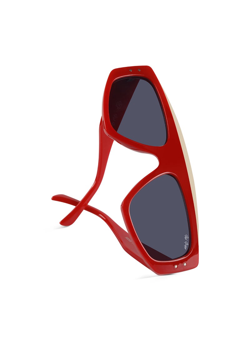 Woggles Stylish Red Rectangle Sunglasses|100% UV Protected| Men & Women - Image 5