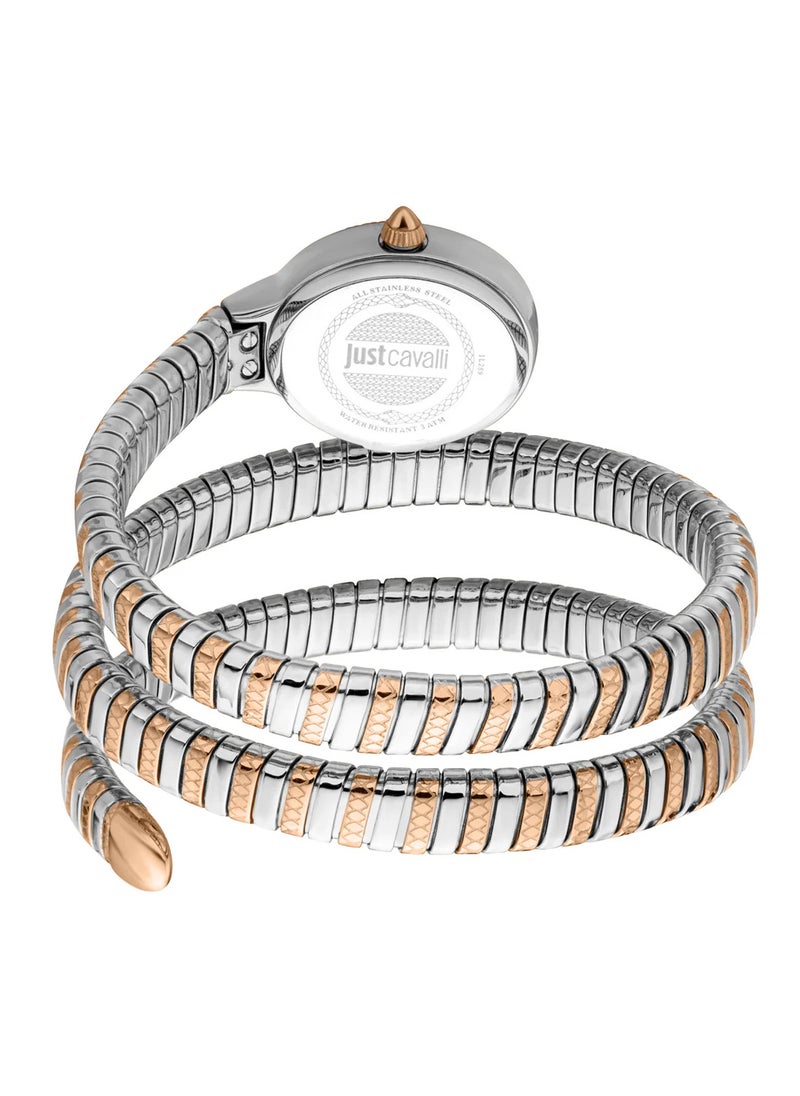 Just Cavalli Just Cavalli Women Serpent Design White Dial Two Tone Watch - JC1L269M0065  - Image 3
