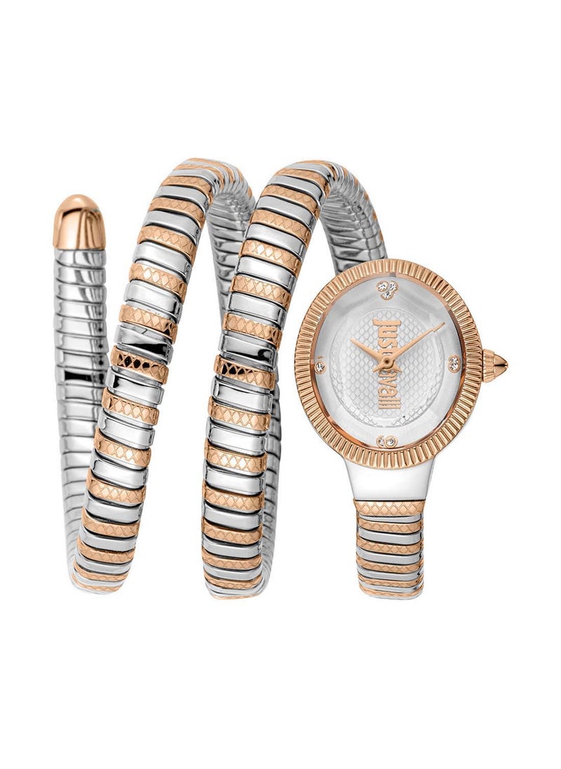 Just Cavalli Just Cavalli Women Serpent Design White Dial Two Tone Watch - JC1L269M0065  - Image 1