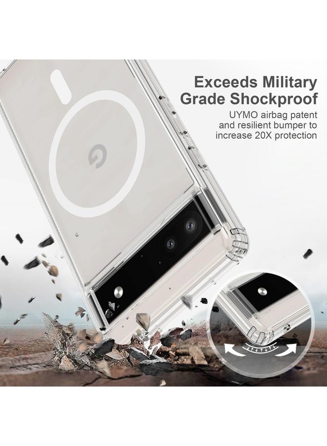 زبون جراب لهاتف Google Pixel 6a MagSafe جراب هاتف هجين من مادة TPU من الأكريليك الشفاف - Image 4