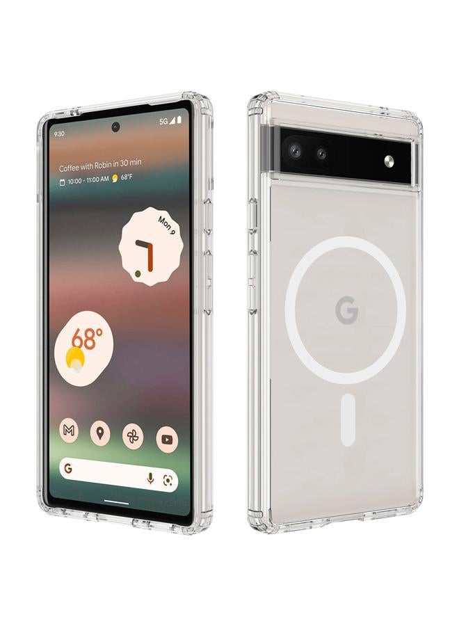 زبون جراب لهاتف Google Pixel 6a MagSafe جراب هاتف هجين من مادة TPU من الأكريليك الشفاف - Image 1