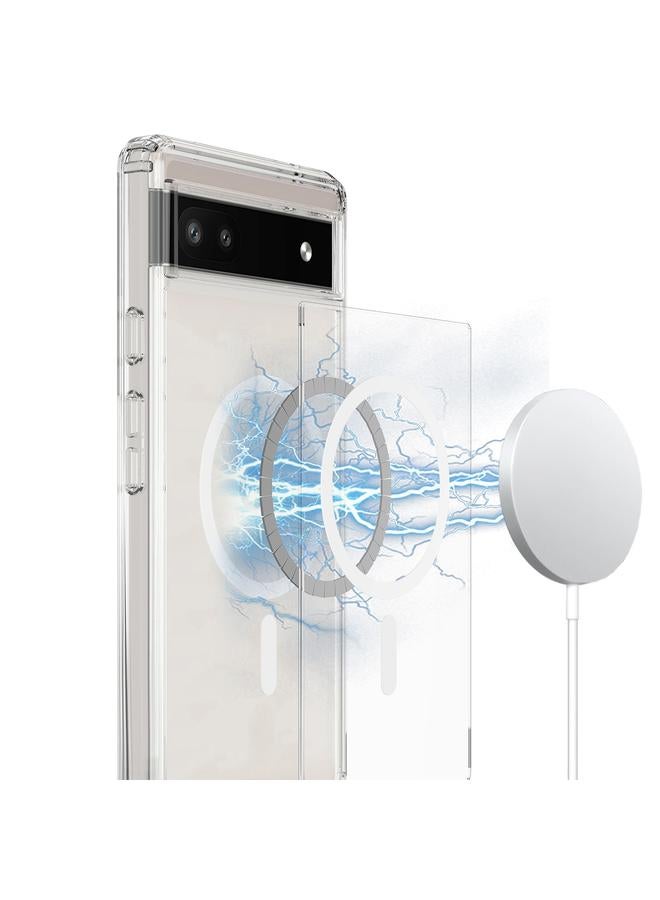 زبون جراب لهاتف Google Pixel 6a MagSafe جراب هاتف هجين من مادة TPU من الأكريليك الشفاف - Image 2